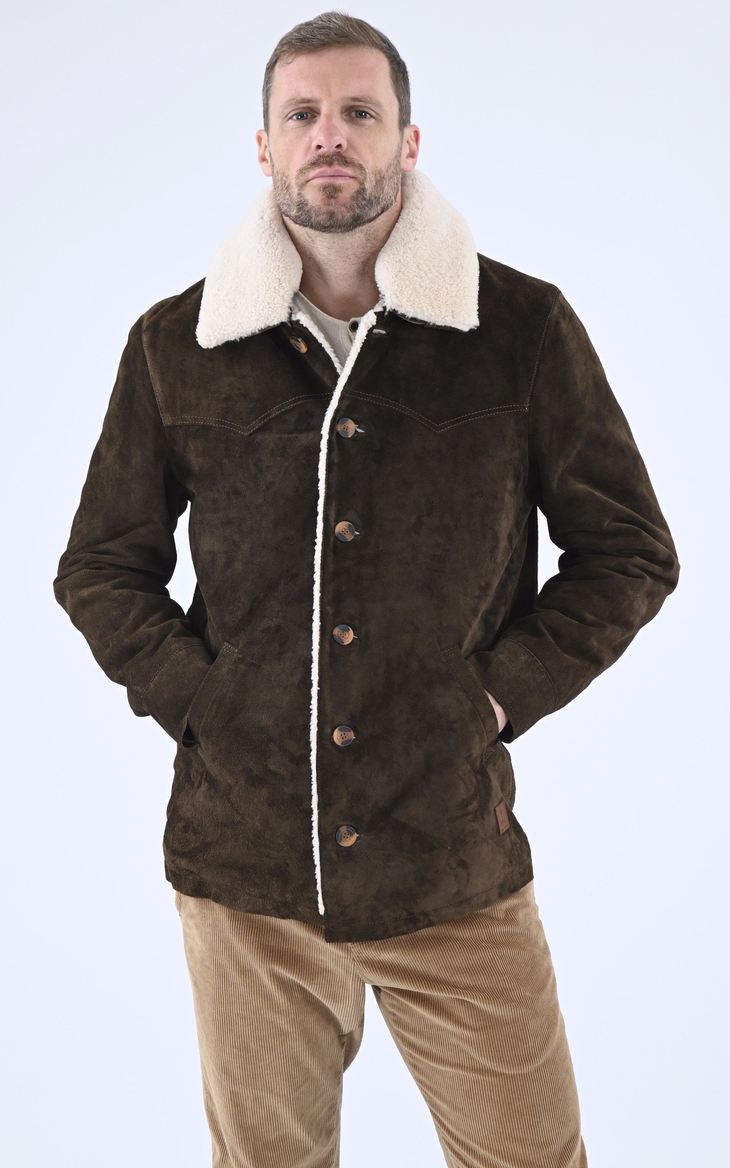 A &quot;CARAVAN 103682&quot; Marron Iron&amp;Resin Veste Homme closed photo