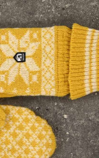 A &quot;6001061 ISVIK MITT&quot; Jaune Hestra mouffles Femme details photo