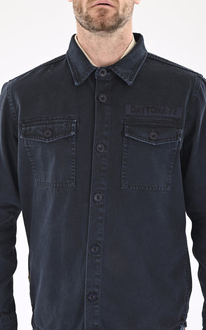 A &quot;MELHART 102668&quot; Bleu Marine Daytona 73 Chemise Homme details photo
