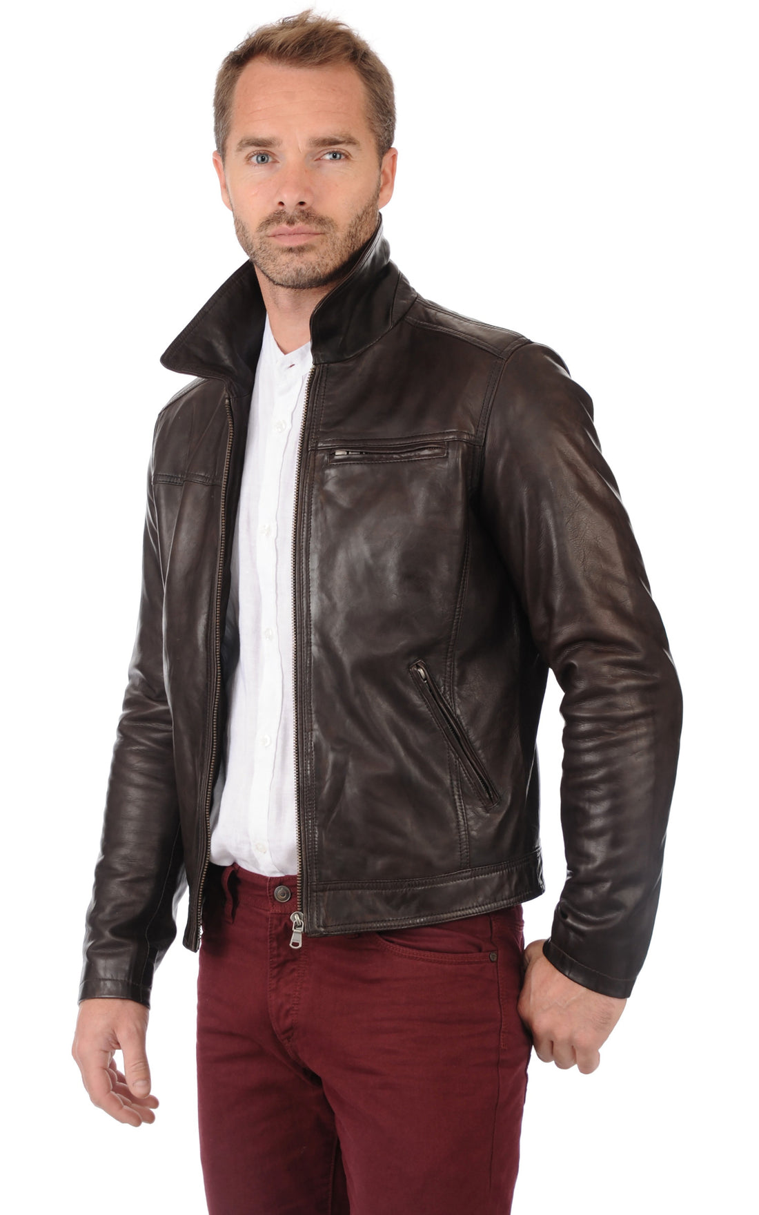 A &quot;MAJOR 100144&quot; Marron Daytona 73 Blouson Homme closed photo
