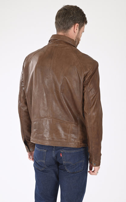 A &quot;IVAR&quot; Marron La Canadienne Blouson Homme back photo