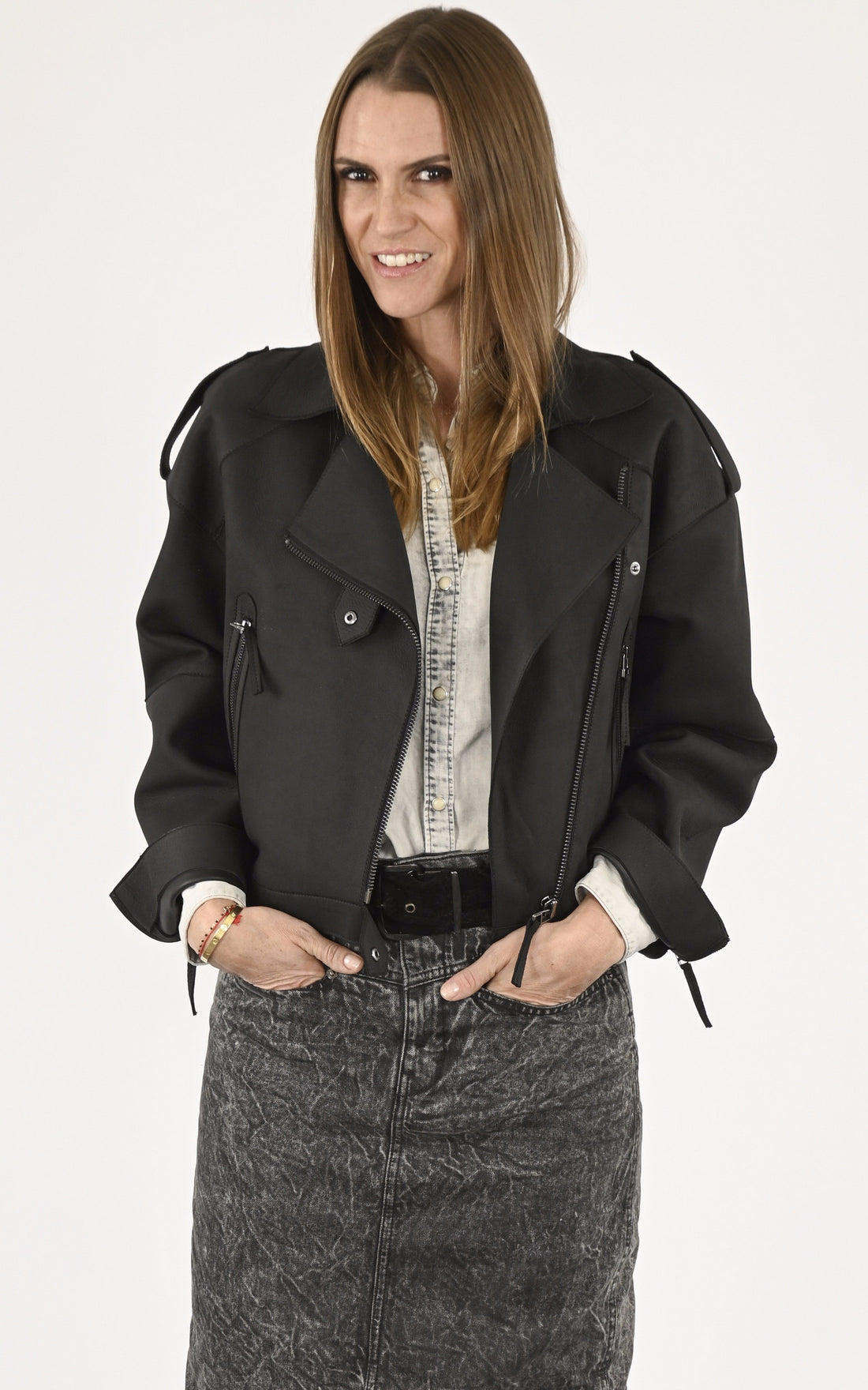A &quot;1805&quot; Noir La Canadienne Blouson Femme opened photo