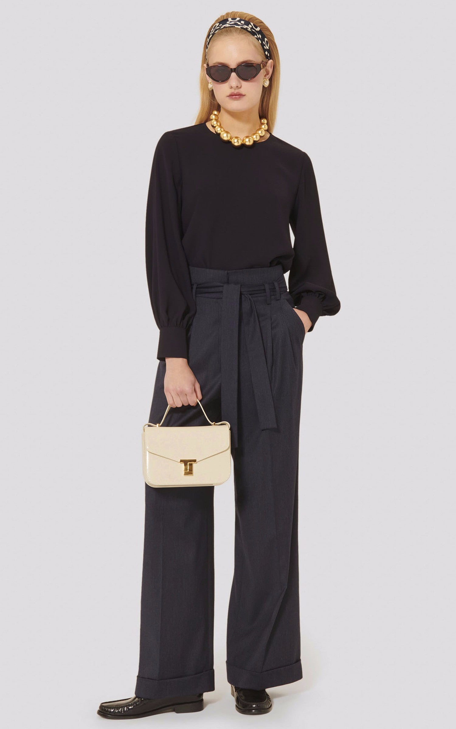 A &quot;PIA&quot; Bleu Tara Jarmon Pantalon Femme closed photo 2
