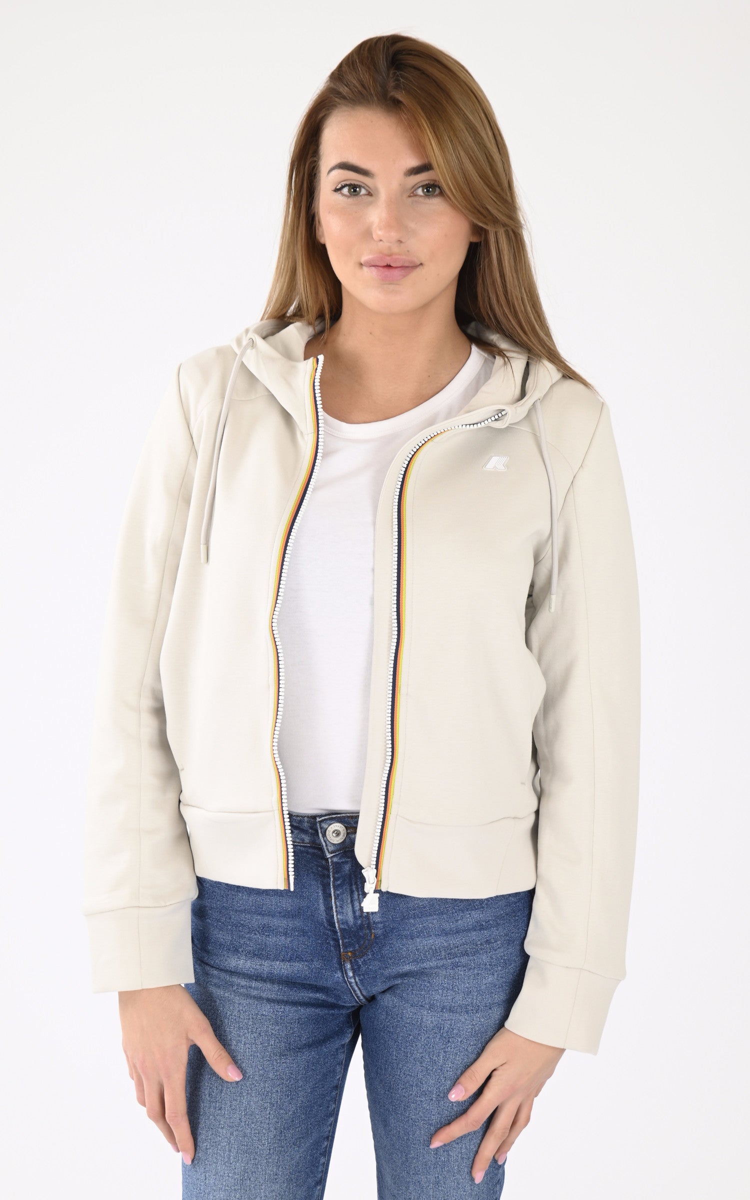 A &quot;DIVINE LIGHT K2132CW&quot; Beige K-Way Gilet Femme closed photo 2