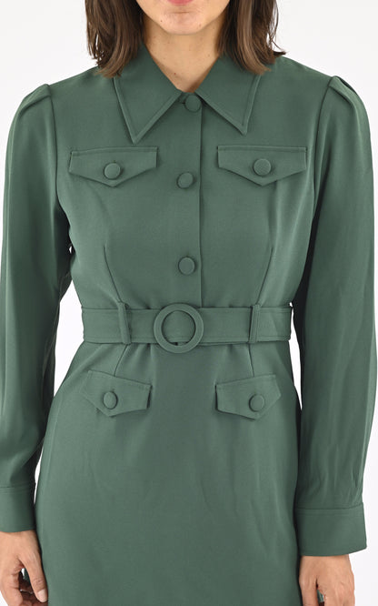 A &quot;ROYA&quot; Vert Tara Jarmon Robe Femme details photo