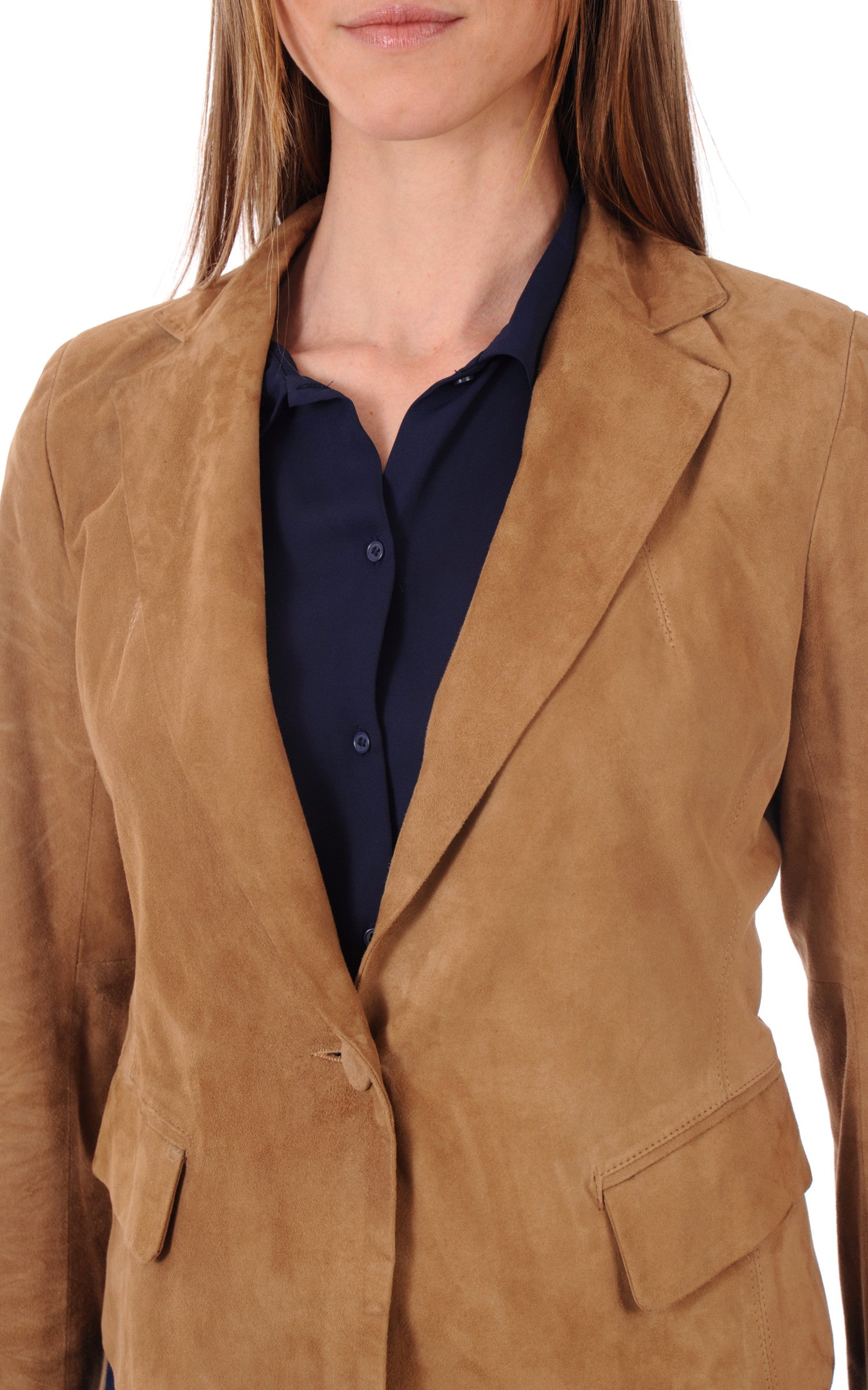 A &quot;ELVINA FF&quot; Camel La Canadienne Veste Femme details photo 5