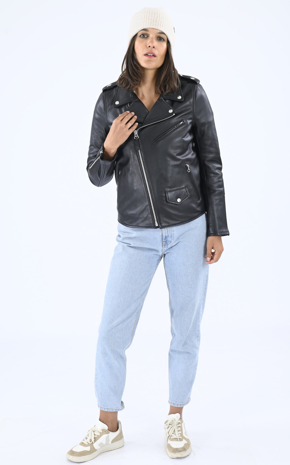 A &quot;LCW 1637X&quot; Noir Schott Perfecto Femme opened photo