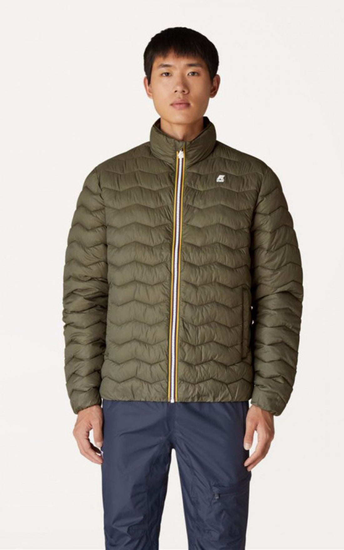 A &quot;VALENTINE ECO WARM K6115GW&quot; Kaki K-Way Blouson Homme opened photo