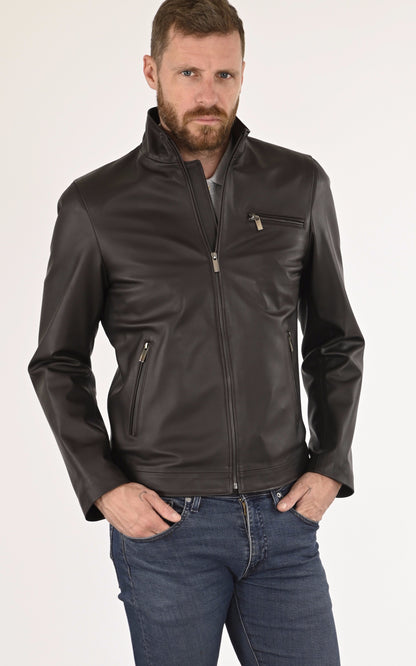 A &quot;TRENDY&quot; Marron La Canadienne Blouson Homme opened photo