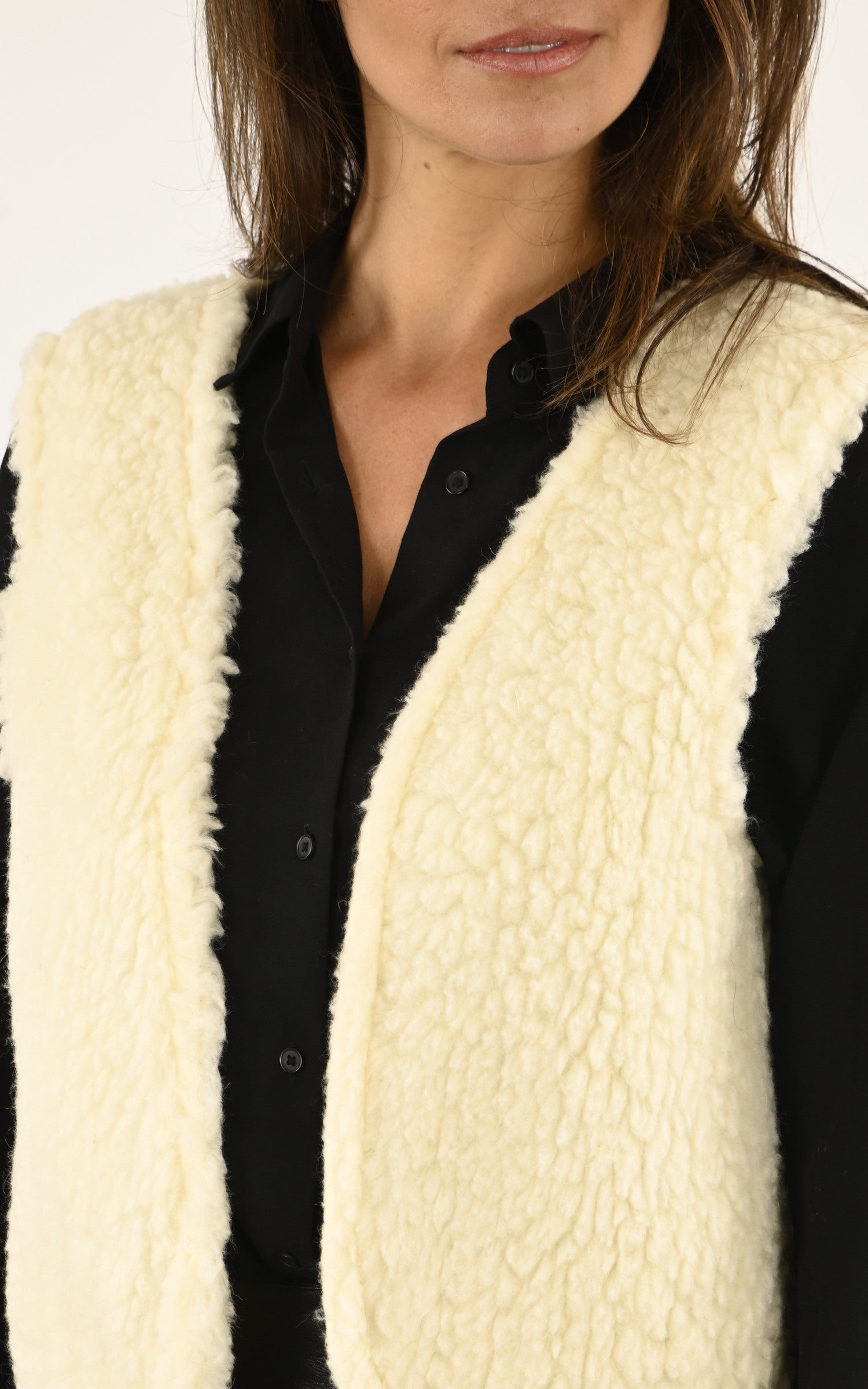 A &quot;PLUME 45&quot; Beige La Canadienne Gilet Femme details photo