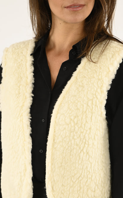 A &quot;PLUME 45&quot; Beige La Canadienne Gilet Femme details photo