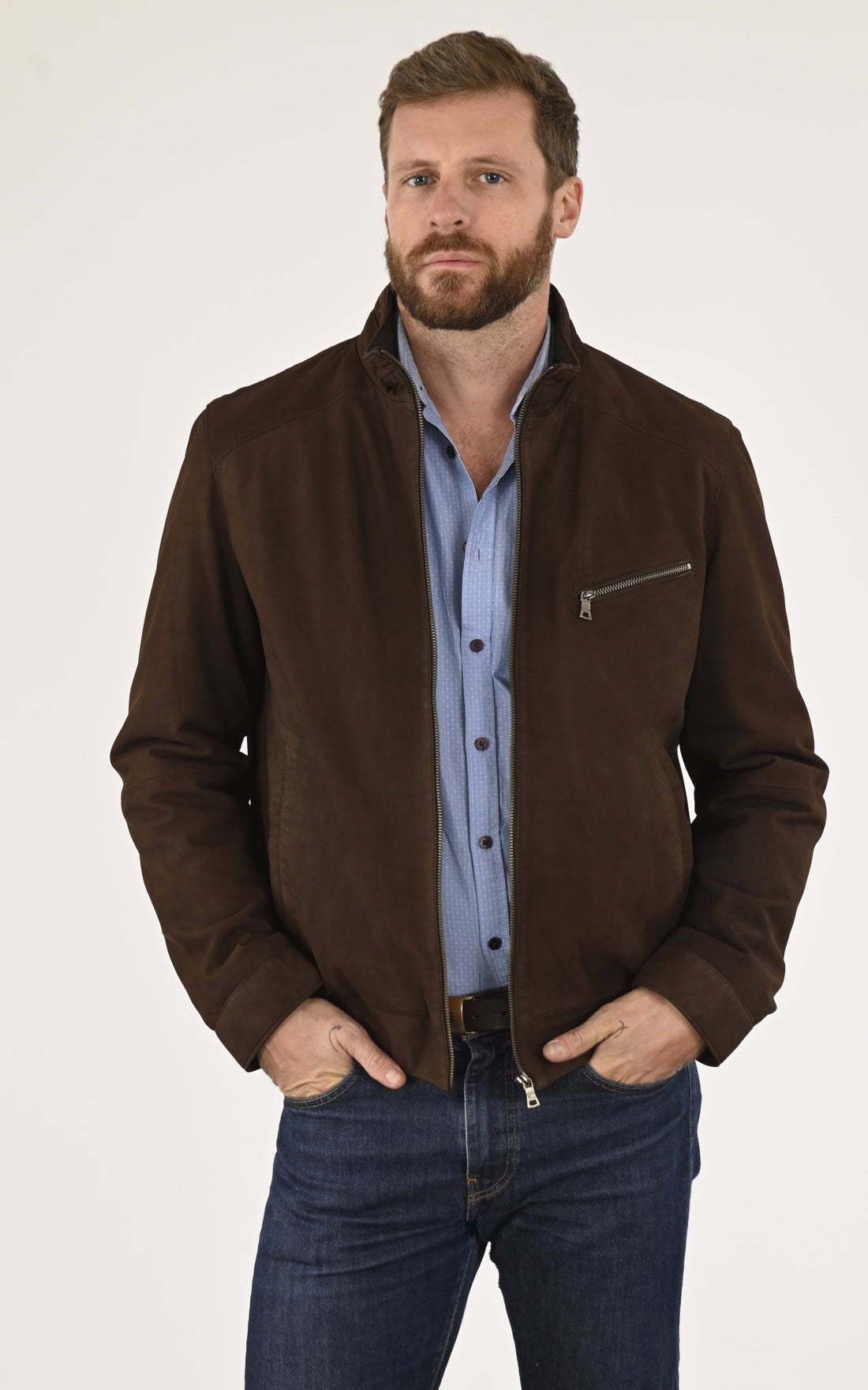A &quot;YORK 7762&quot; Marron Smarty Blouson Homme opened photo