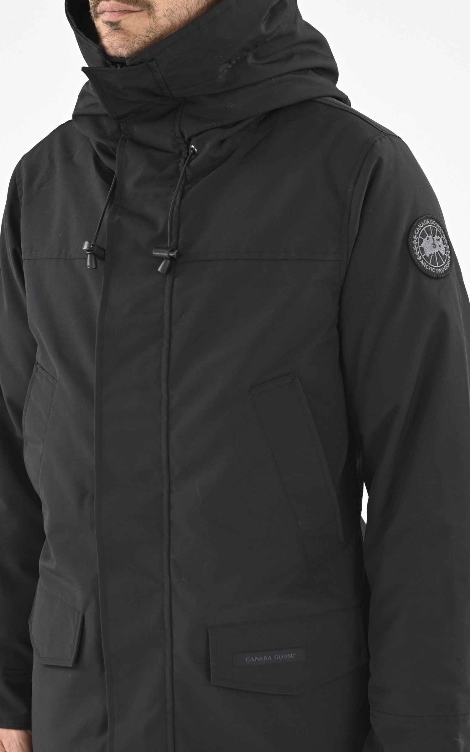 A &quot;LANGFORD FUSION B.DISC 2062MBA&quot; Black Canada Goose 3/4 Doudoune Homme details photo 5