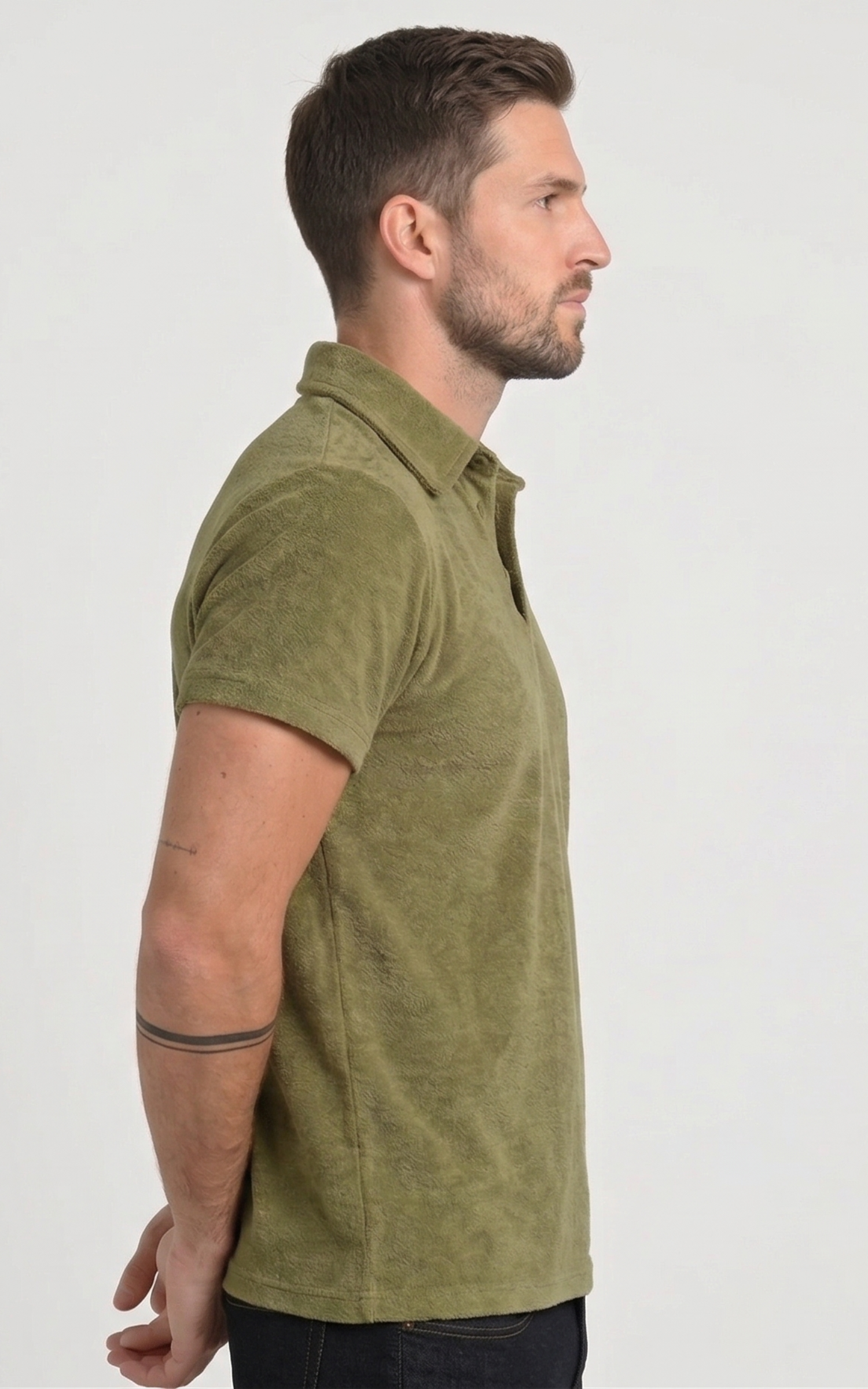 Polo éponge Brody kaki 2