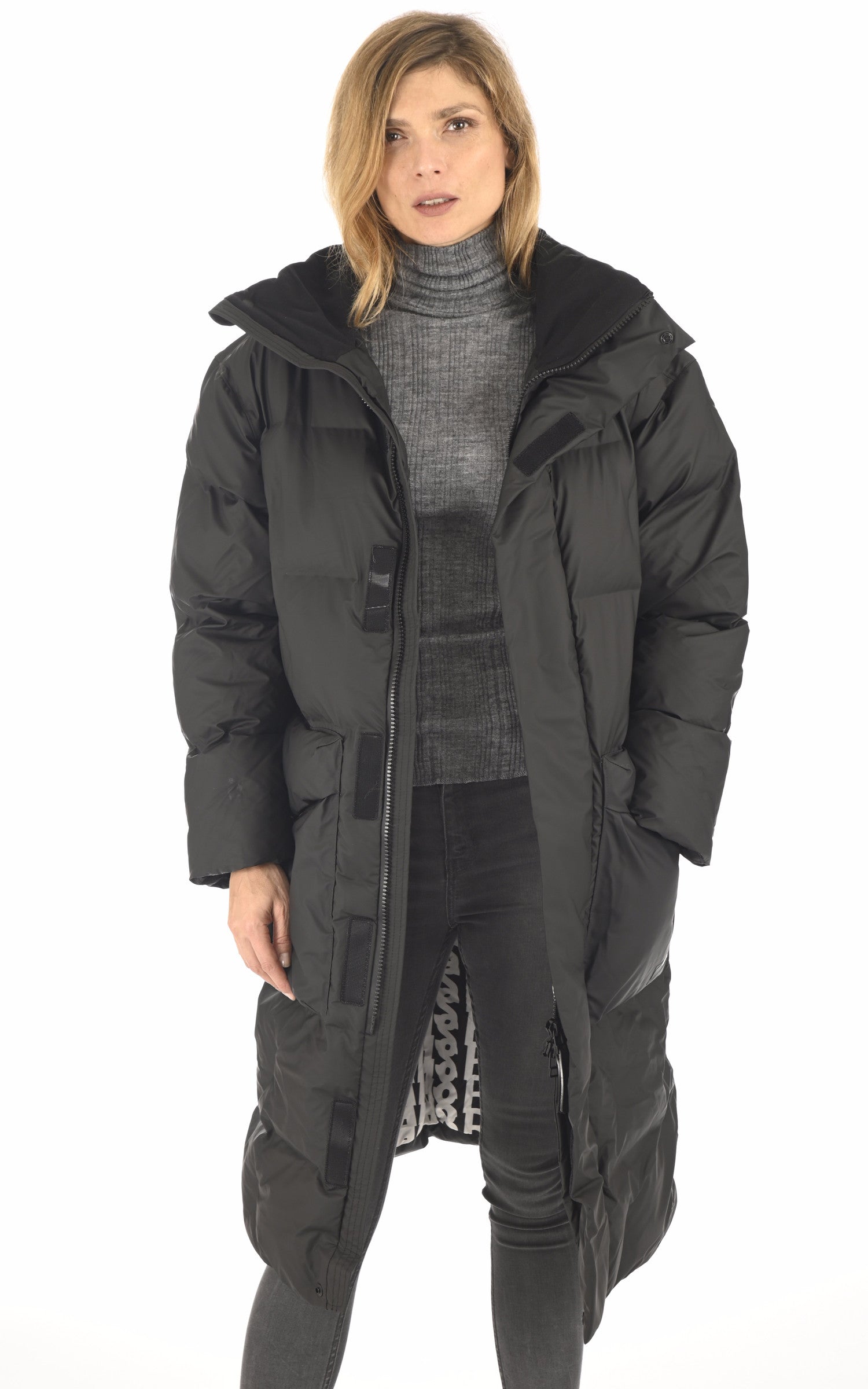 A &quot;15020 BLOCK PUFFER COAT&quot; Noir Rains Mt Doudoune Mixte closed photo