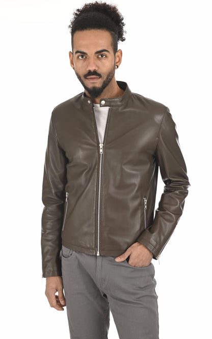 A &quot;STYLE 20&quot; Marron Serge Pariente Blouson Homme closed photo