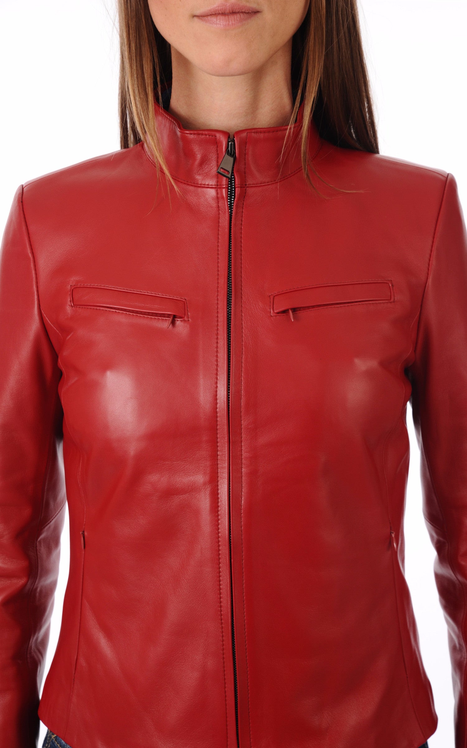 A &quot;ANY FF griffes&quot; Rouge La Canadienne Blouson Femme details photo 5