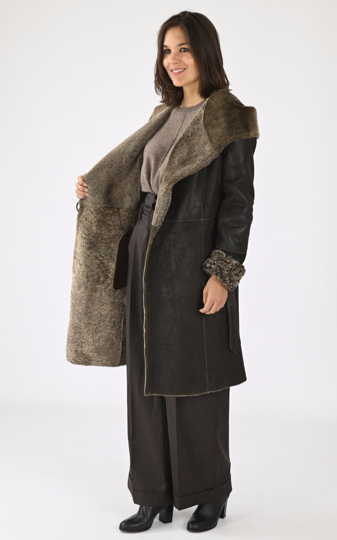 A &quot;OS9007B 100&quot; Marron La Canadienne 7/8 Femme closed photo