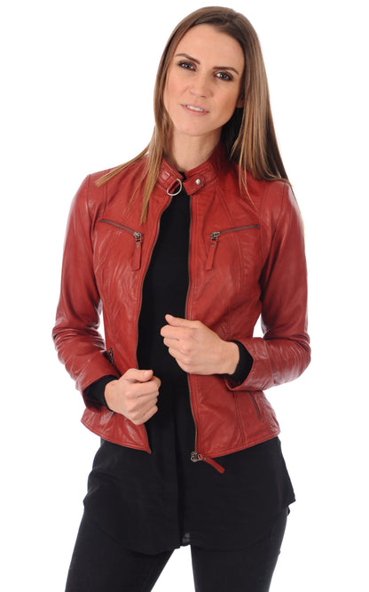 A &quot;P1401&quot; Rouge La Canadienne Blouson Femme opened photo