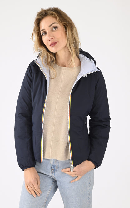 A &quot;LILY ST THERMO DO K8127XW&quot; Bleu Marine K-Way Blouson Femme opened photo