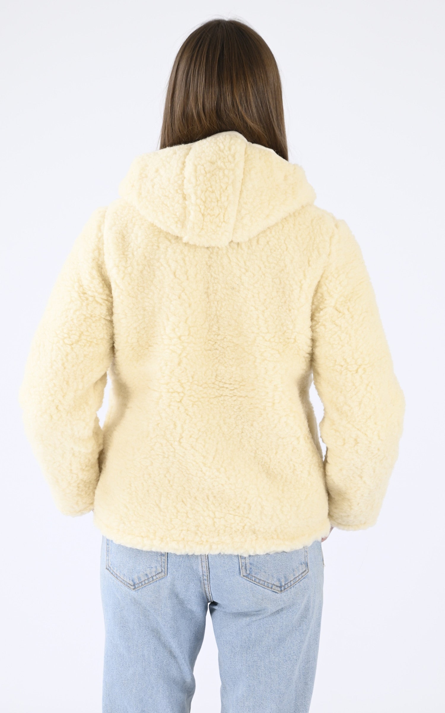 A &quot;GLAB BIS&quot; Blanc La Canadienne Veste Femme back photo