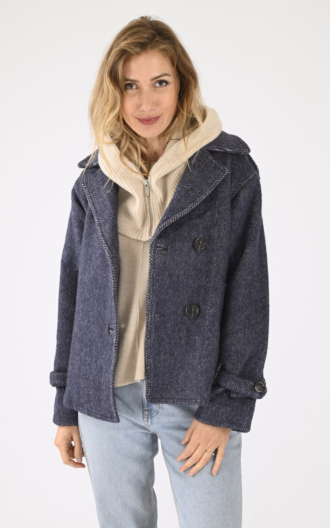 A &quot;NEBLINA 64994&quot; Bleu Oakwood Veste Femme closed photo