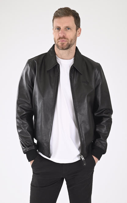 A &quot;LC5100 RIB&quot; Noir Schott Blouson Homme opened photo