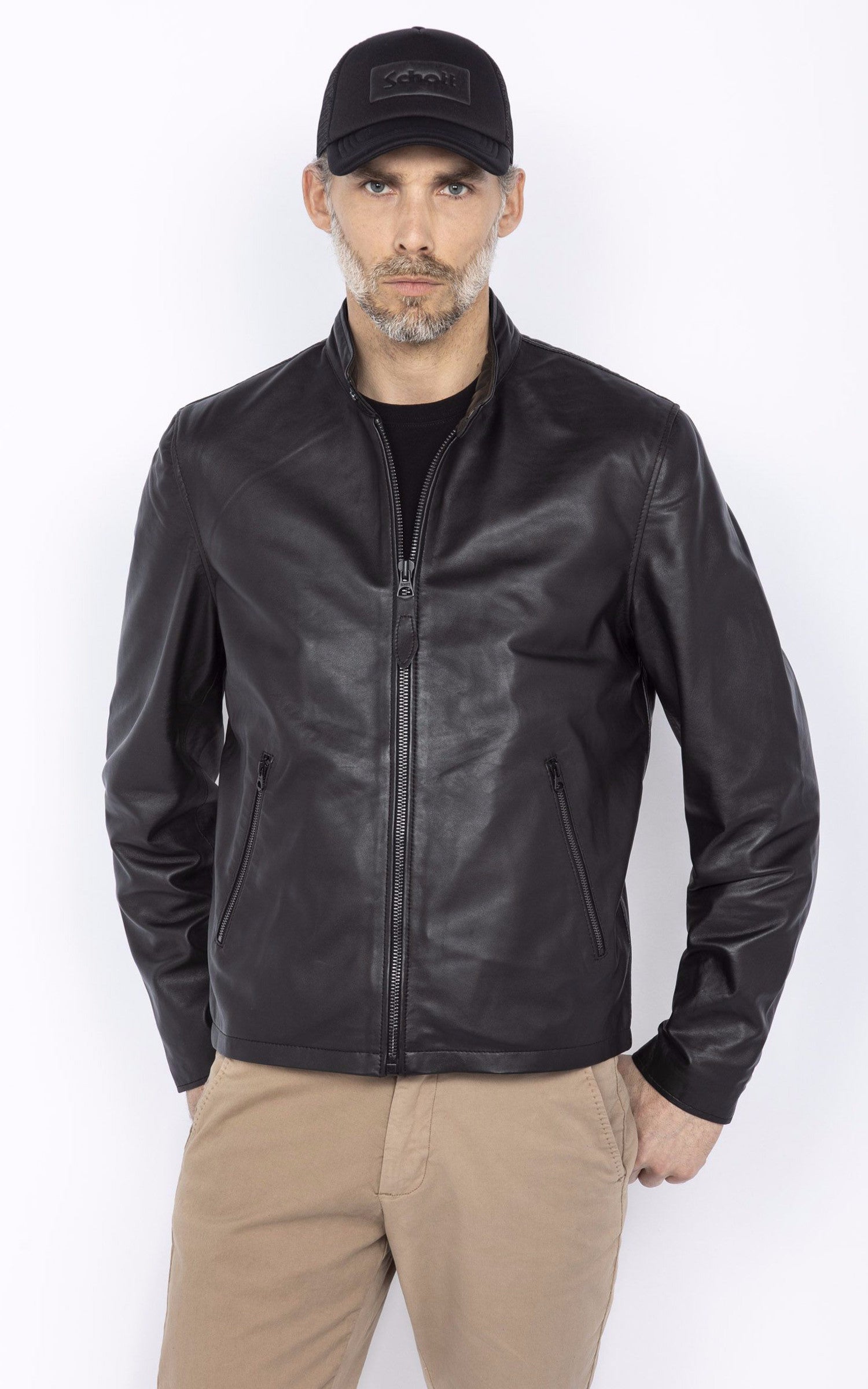 A &quot;LC BIKER&quot; Noir Schott Blouson Homme interior photo 2