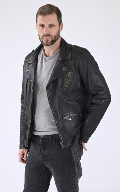 A &quot;ROCKER&quot; Noir Serge Pariente Perfecto Homme opened photo