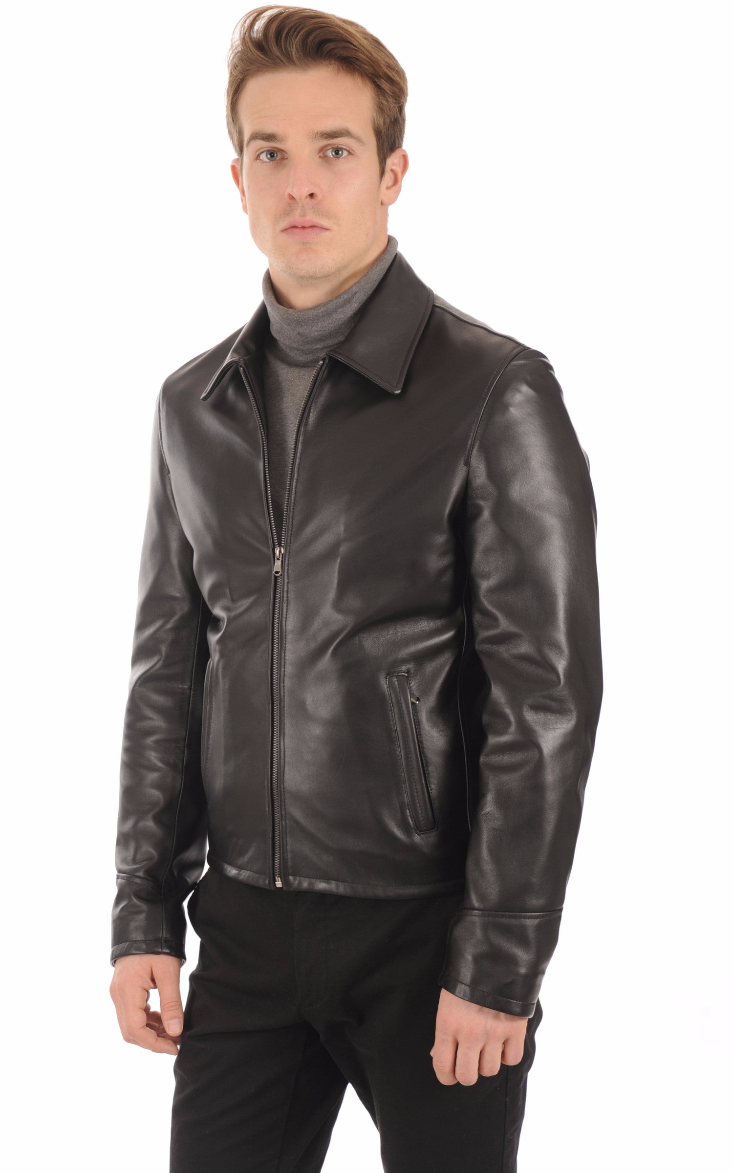 A &quot;PHIL&quot; Noir La Canadienne Blouson Homme closed photo