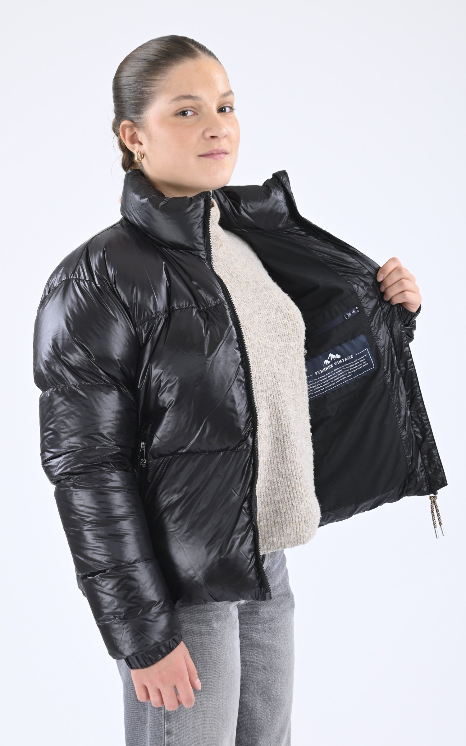 A &quot;GOLDIN GIRL&quot; Noir Pyrenex Bl Doudoune Enfant interior photo 3