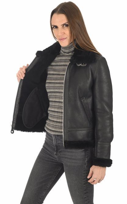 A &quot;LCW1257&quot; Noir Schott Bombardier Femme interior photo