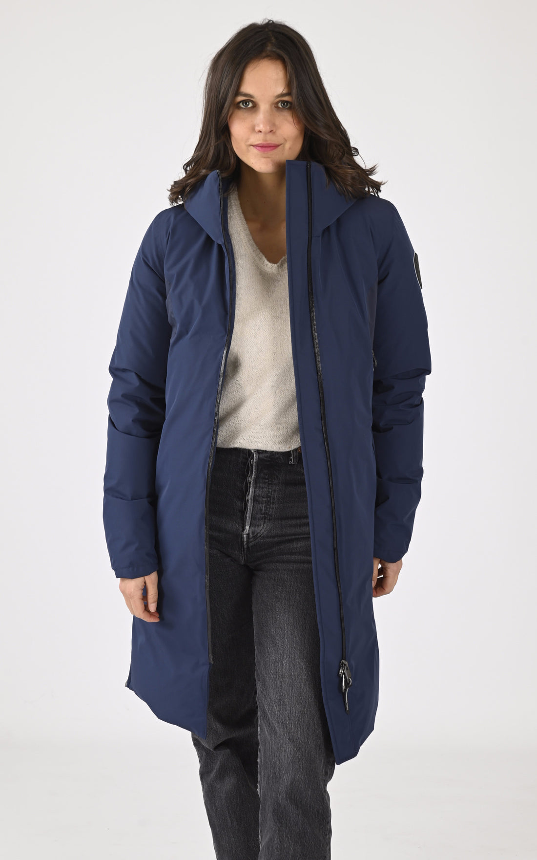 A &quot;INARA&quot; Bleu Marine Nobis 7/8 Femme opened photo