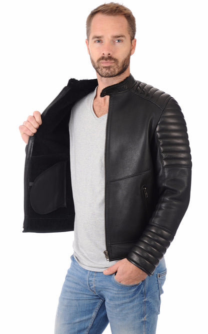A &quot;ZLATAN&quot; Noir La Canadienne Blouson Homme interior photo