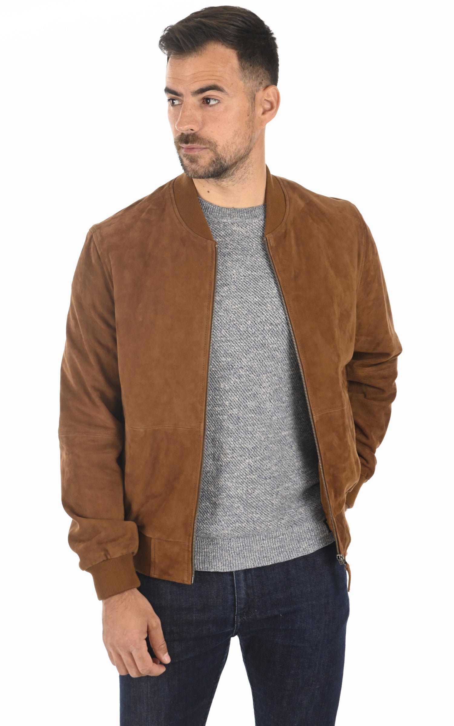 A &quot;NEW MARIO&quot; Cognac Serge Pariente Blouson Homme opened photo 1