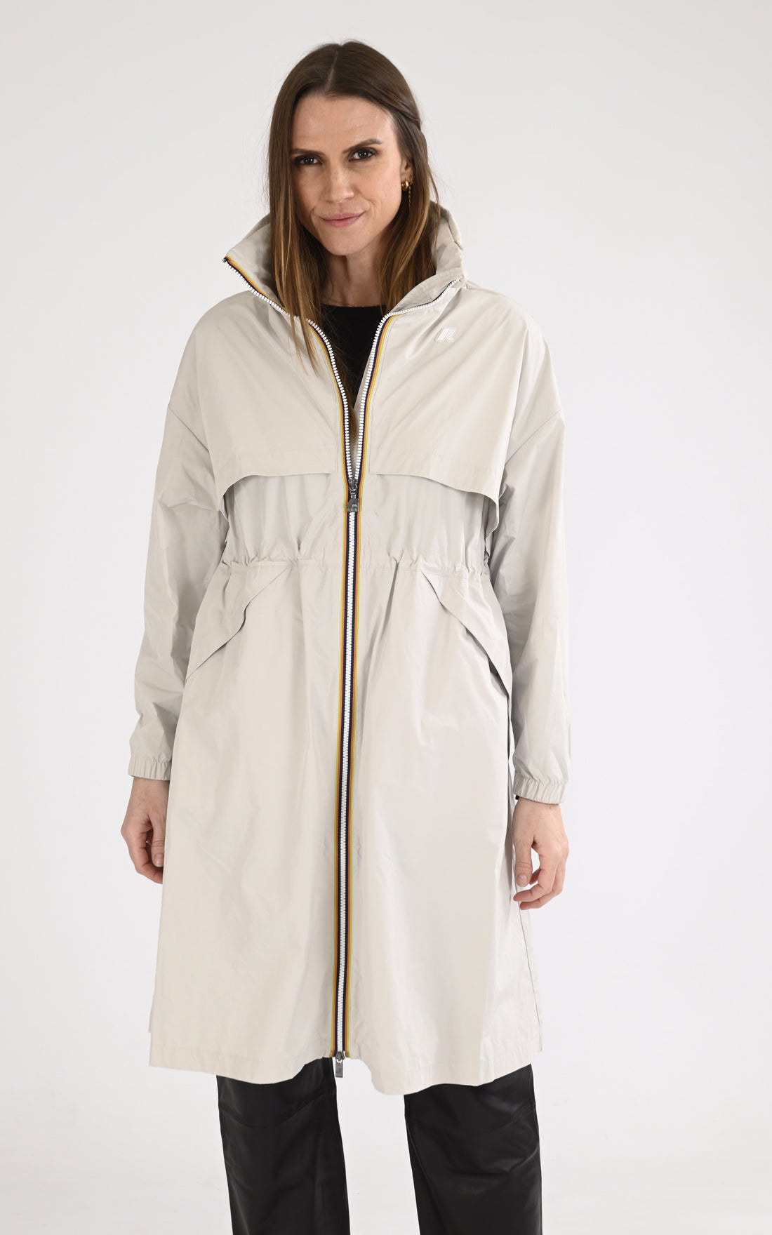 A &quot;AUBE K8132NW&quot; Beige K-Way Manteau Femme opened photo