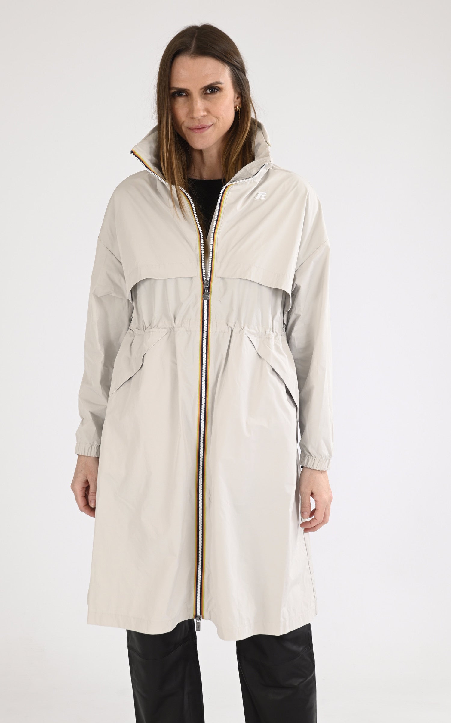A &quot;AUBE K8132NW&quot; Beige K-Way Manteau Femme opened photo 1