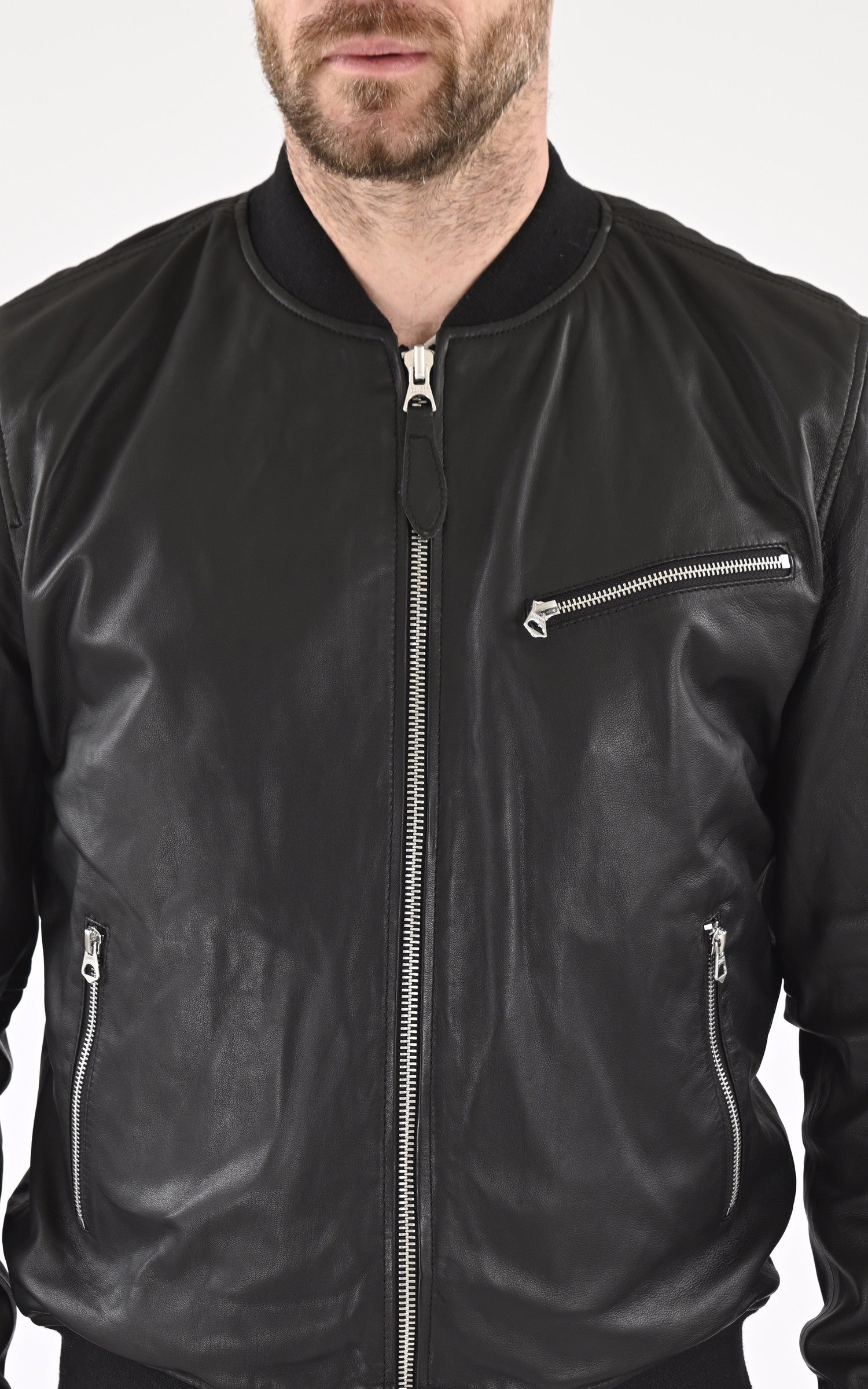 A &quot;LC JEFFERSON&quot; Noir Schott Blouson Homme details photo