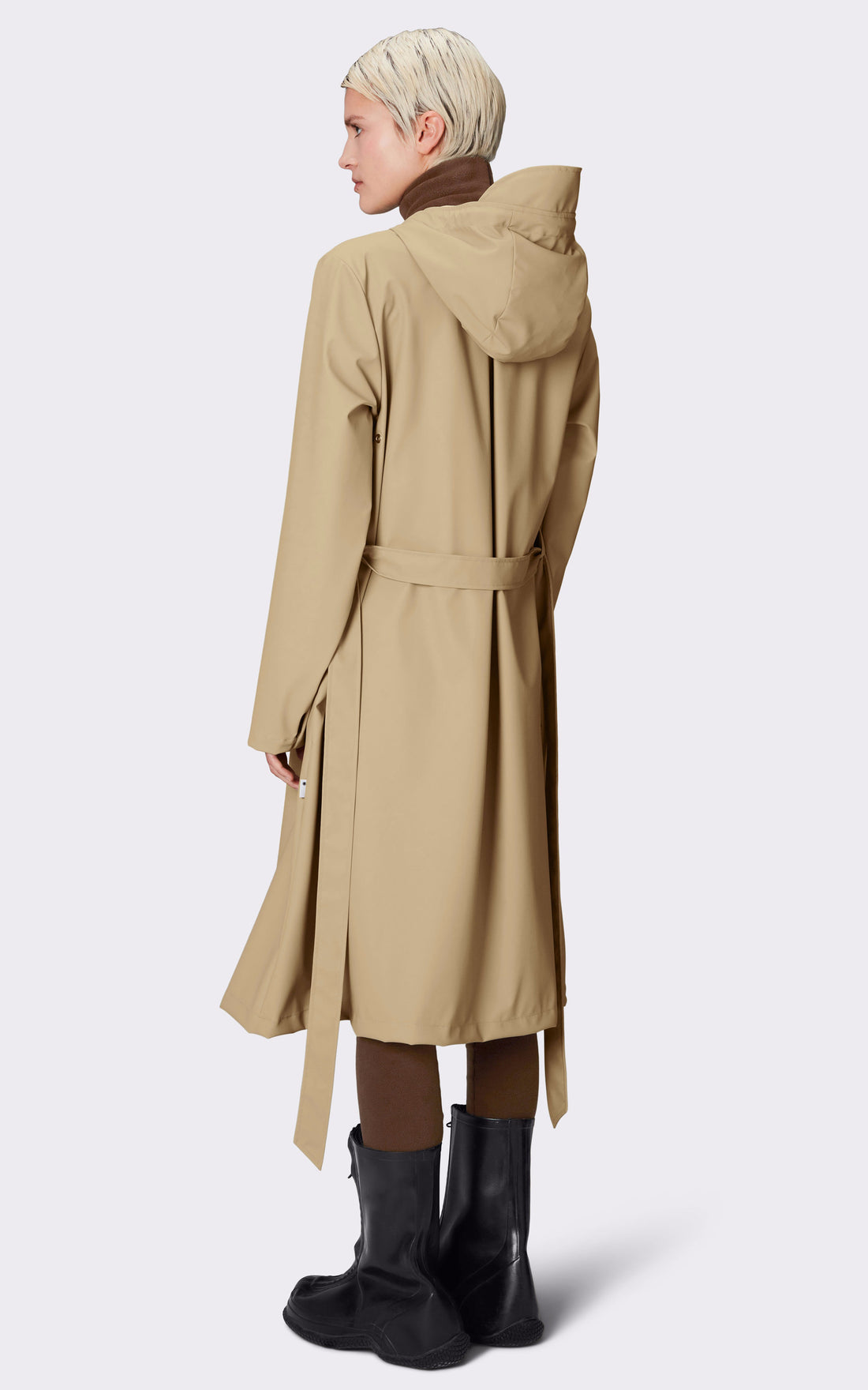 A &quot;12040 A-LINE LONGER&quot; Beige Rains 7/8 Femme opened photo