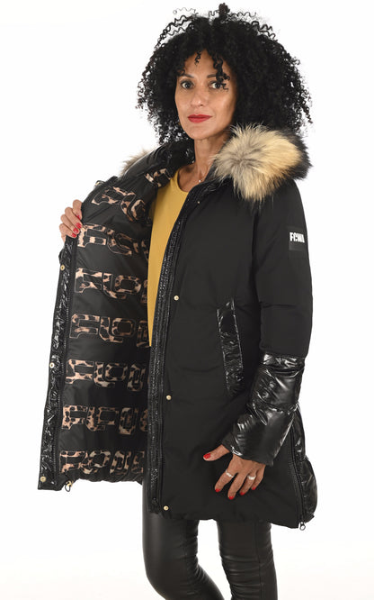 A &quot;KATRIN&quot; Black Flo&amp;Clo 3/4 Doudoune Femme interior photo