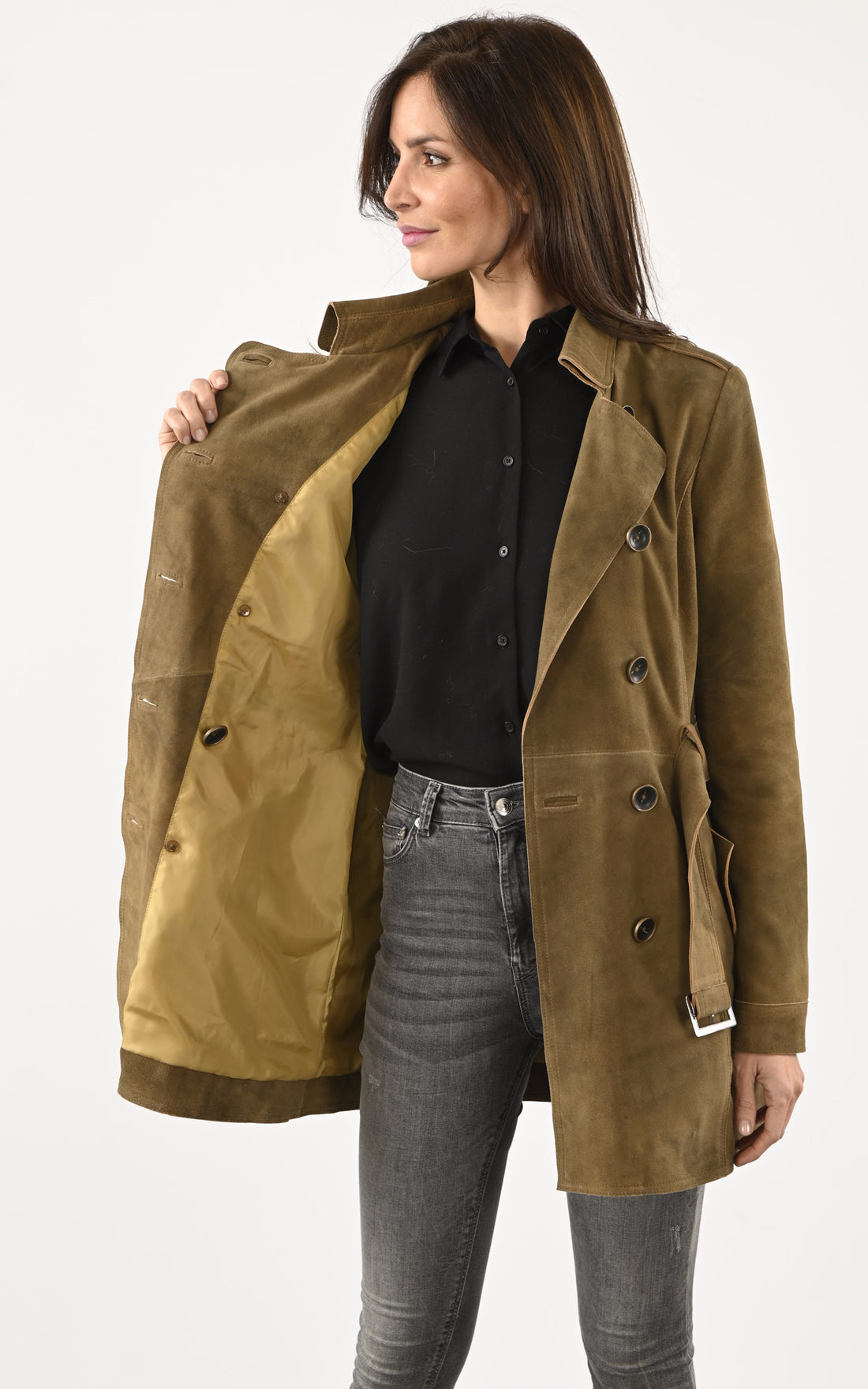 A &quot;MORAINE VEL&quot; Taupe Possery 3/4 Femme closed photo