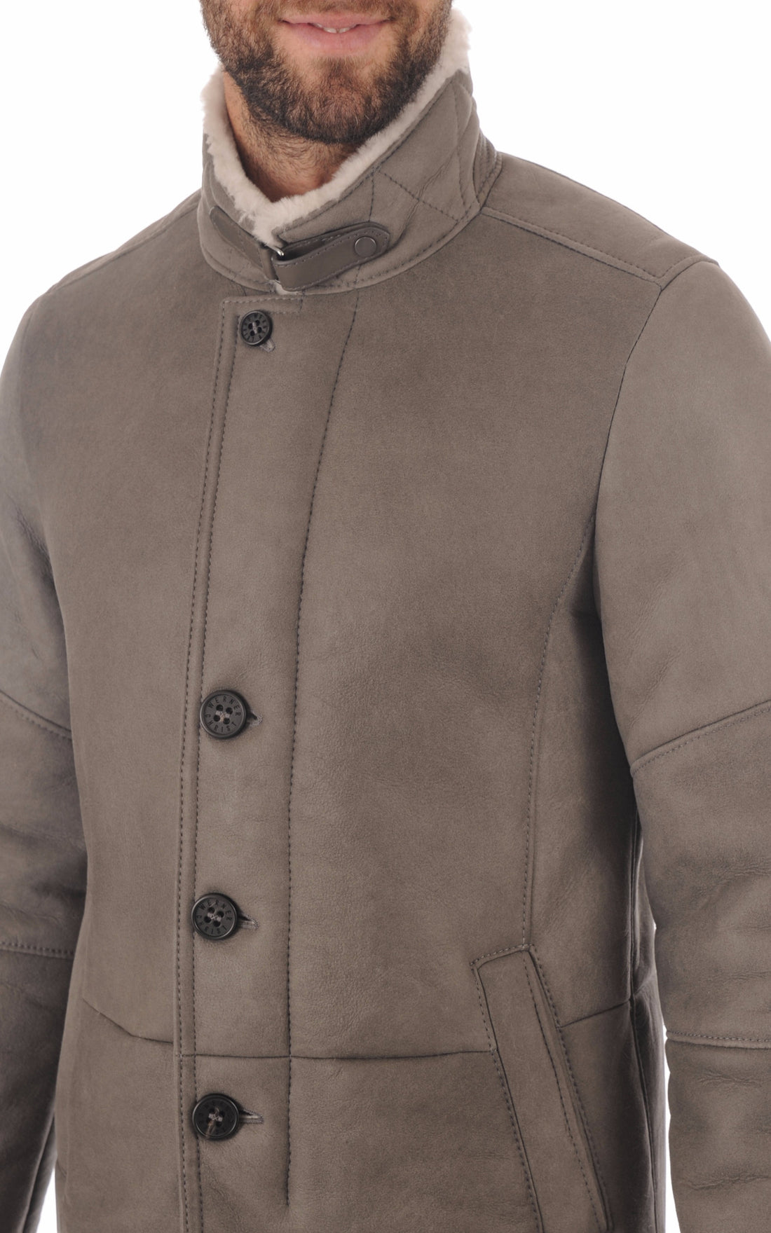 A &quot;ANTHONY&quot; Taupe Christ 3/4 Homme opened photo