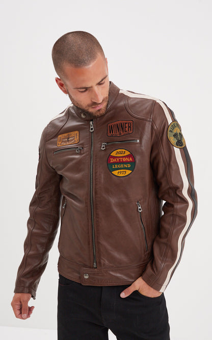 A &quot;WARTBURG 102832&quot; Marron Daytona 73 Blouson Homme opened photo