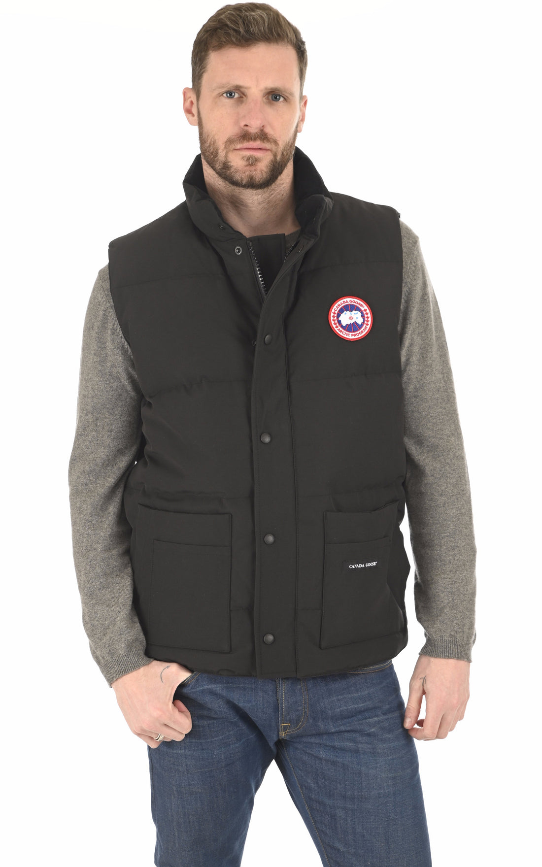 A &quot;FREESTYLE CREW VEST 4154M&quot; Noir Canada Goose gil_doudoune Homme opened photo