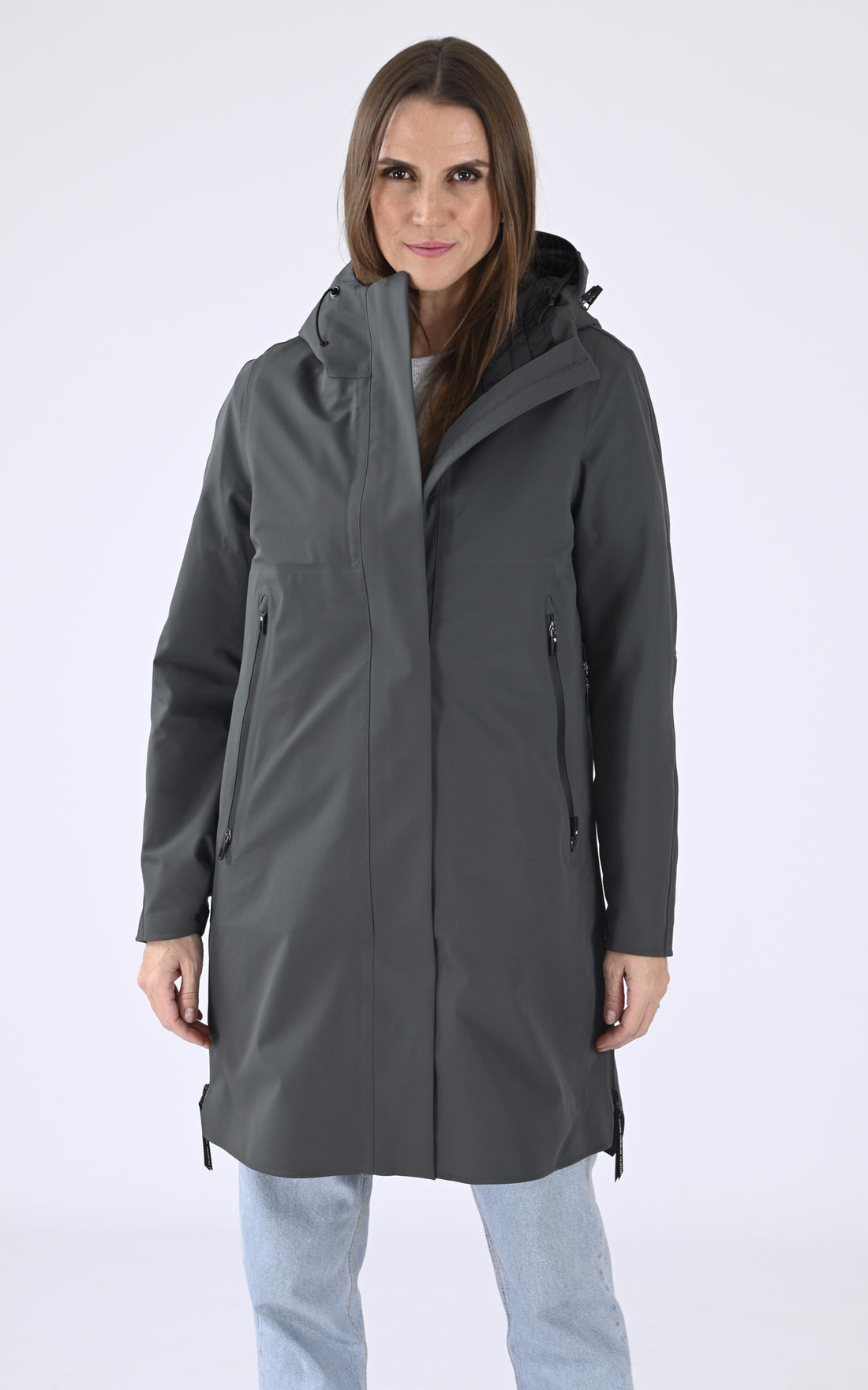 A &quot;PLANCK QW497&quot; Kaki Krakatau 3/4 Parka Femme opened photo