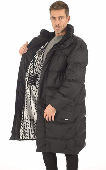 A &quot;15020 BLOCK PUFFER COAT&quot; Noir Rains Mt Doudoune Mixte interior photo