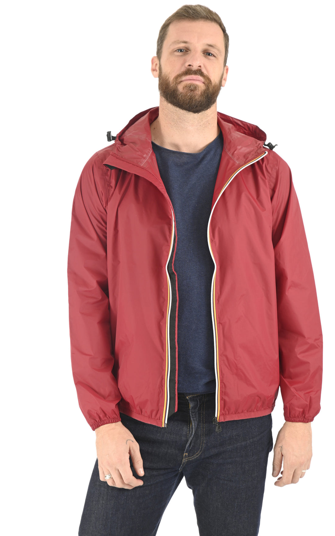 A &quot;CLAUDE K004BD0&quot; Rouge foncé K-Way Blouson Mixte opened photo
