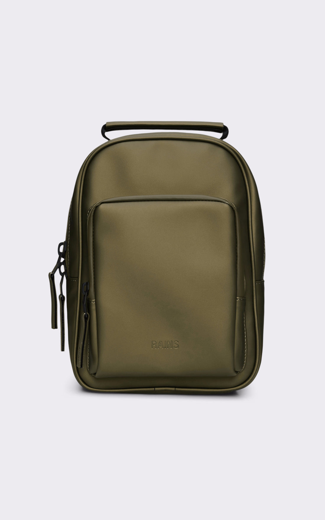 A &quot;13690 BOOK DAYPACK MINI&quot; Kaki Rains Sac Mixte opened photo