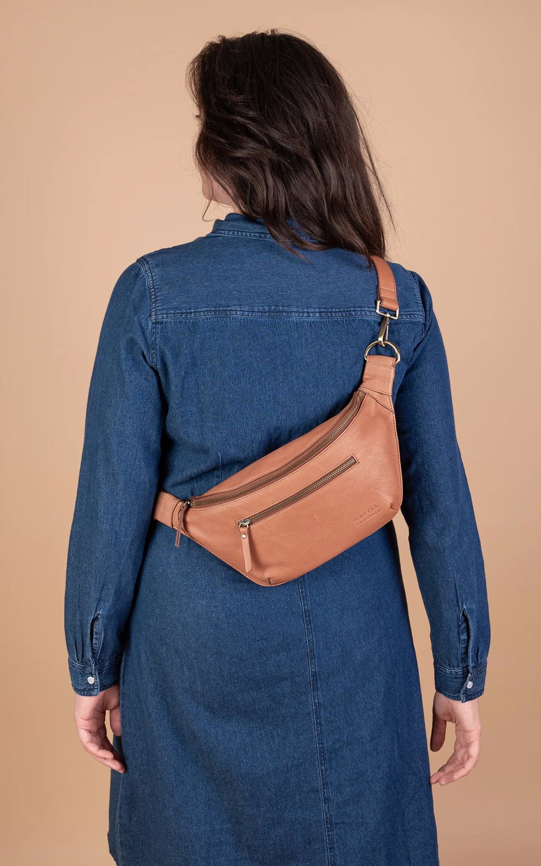 A &quot;DREW BUM BAG&quot; Cognac O my bag sac_banane Mixte opened photo