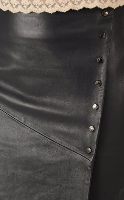 A &quot;RICA FF&quot; Bleu Marine La Canadienne Jupe Femme details photo